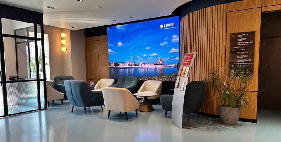 Внутренний led экран, Отель Azimut