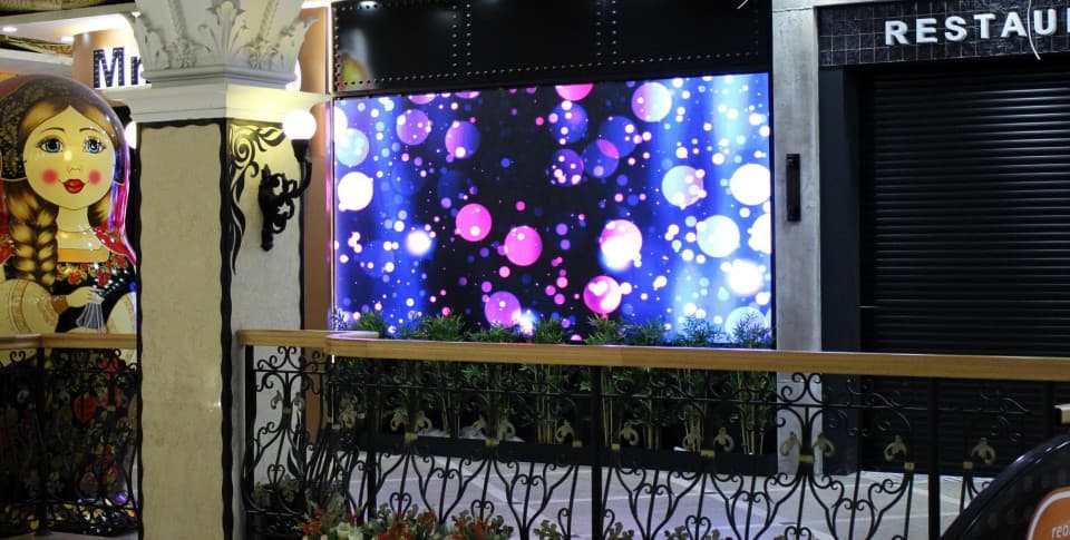 Внутренние led экраны для ресторана